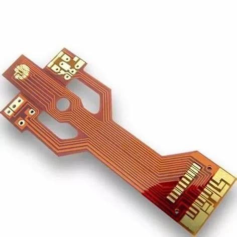 1/2 oz Polyimide Flexible Pcb Fabrication Board PI Materiaal Wit Geel Soldermask Resistor