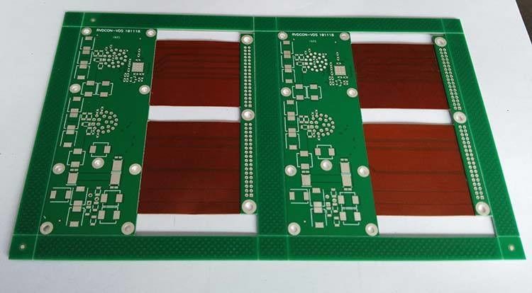 1/2 oz Polyimide Flexible Pcb Fabrication Board PI Materiaal Wit Geel Soldermask Resistor