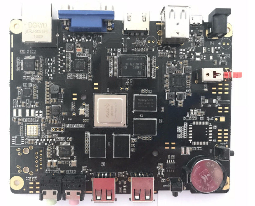 Zwarte snel draaiende printplaat assemblage prototype 8-laag IPC klasse 2