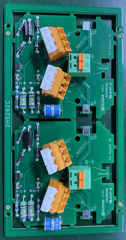 Telecommunicatieapparatuur Koper-PCB's met LW/LS Min. van 0,05 mm en zwarte zijdecreenkleur