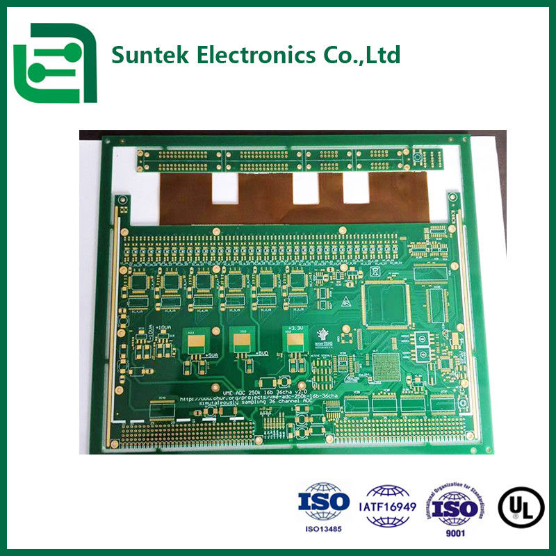 Maximale laag 38L 1,6 mm Dikte 1OZ koper Custom PCB-platen met 8L laag en Getek basismateriaal