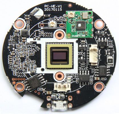 Pcb Assy Black FR4 HDI PCB-assemblage Impedantiebeheersing SMT 0201-assemblage