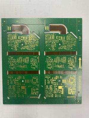 Rigid-flex PCB-bord met hard geplatteerde oppervlakte afwerking en onderdompeling goudproces